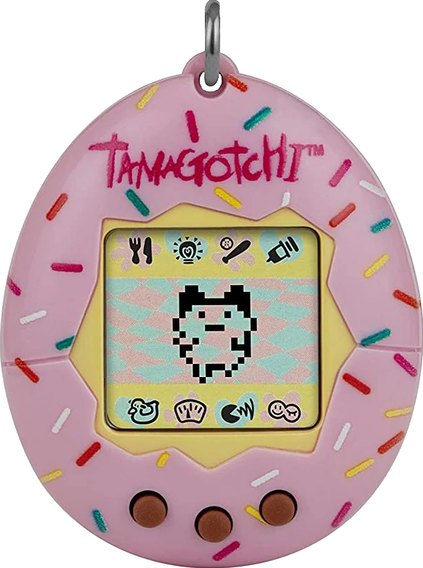 Generation 1 Re-release Tamagotchi in the color Sprinkles.