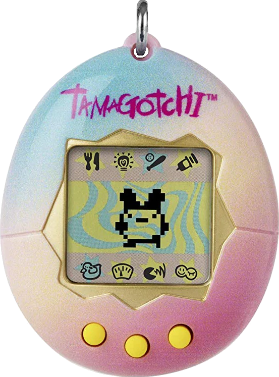 Generation 2 Re-release Tamagotchi in the color Sahara.